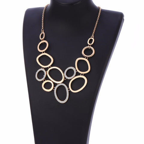 Image of Elegant Ovals & Circles Necklace