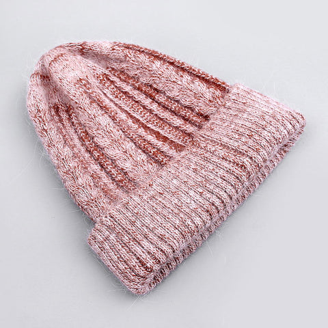 Image of Winter Hat Real Rabbit Fur Unisex Beanie Hat