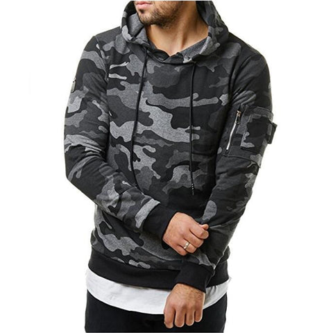 Image of Hoodies Men Autumn 2017 Men Military camouflage sweatshirt Pullover Casual Hip hop Hoodies & Sweatshirts Plus velvet 3d hoodies