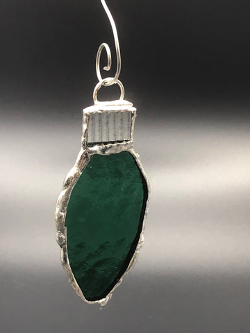 Image of Rockwell Glass Studio Stained Glass Christmas Bulb Ornament