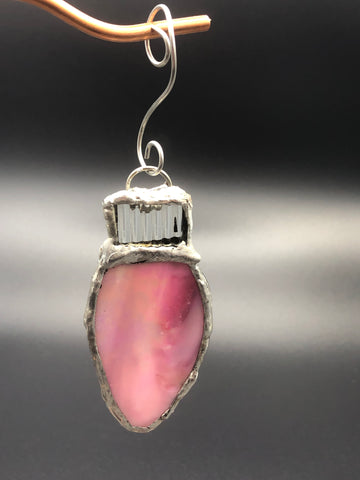 Image of Rockwell Glass Studio Stained Glass Christmas Bulb Ornament