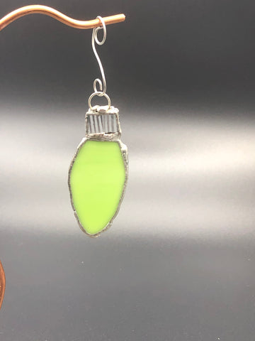 Image of Rockwell Glass Studio Stained Glass Christmas Bulb Ornament