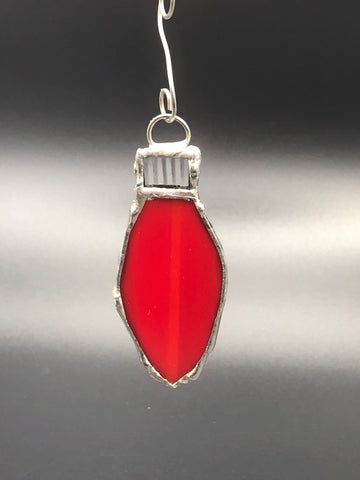 Image of Rockwell Glass Studio Stained Glass Christmas Bulb Ornament