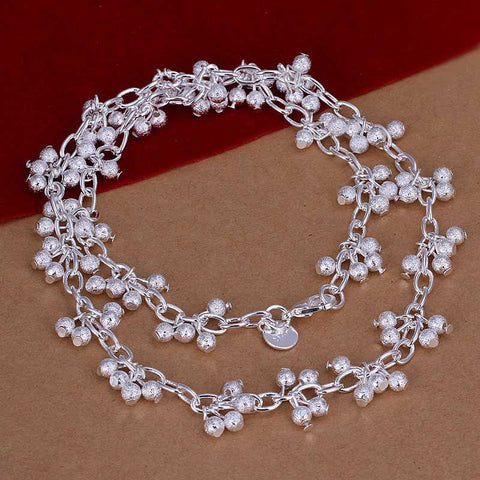 Image of Sand Bead Grape beads in silver