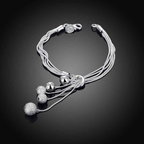 Image of Silver plated Strand Sand beads bracelet
