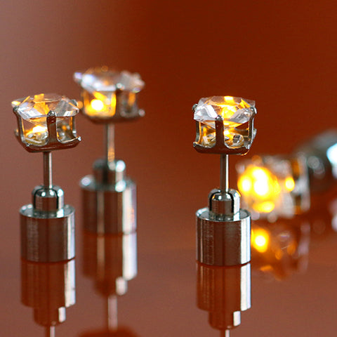 Image of LED Light Ear Studs Square Earrings - Free + Shipping