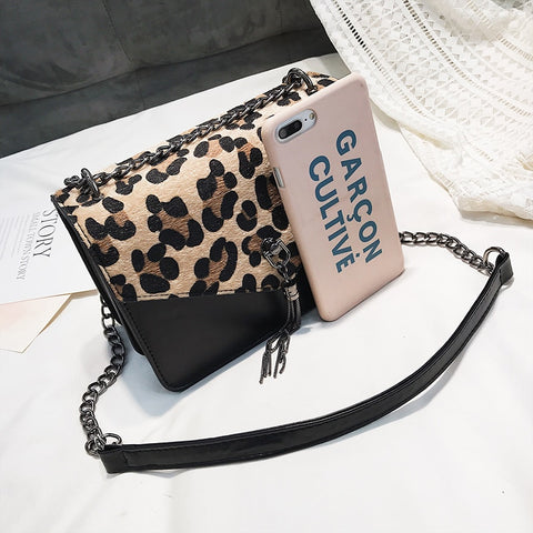 Image of Leopard & Tassel Purse