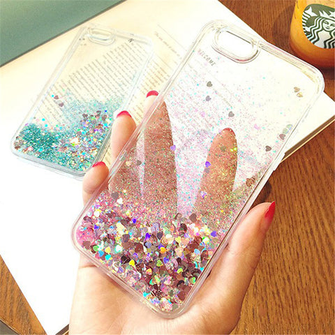Image of Love Heart Glitter Dynamic Liquid Quicksand Cases for iPhone 6 Cases 5 5s SE 6s Plus for iPhone 7 Case 7 Plus Soft Silicon p35