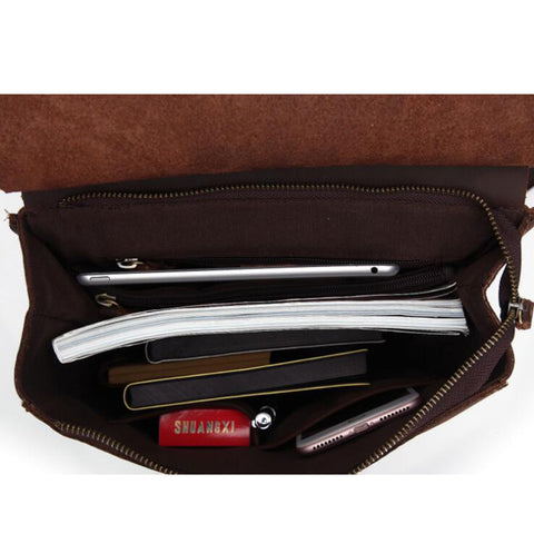 Image of 100% Real Genuine Leather Women Backpack Crazy Horse Cowhide Strap Laptop Daily Backpack Top Quality Handcraft Bag