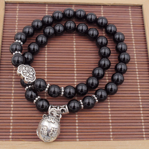 Image of Natural Black Onyx Stress Reducing Bracelets
