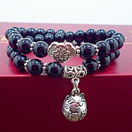 Image of Natural Black Onyx Stress Reducing Bracelets