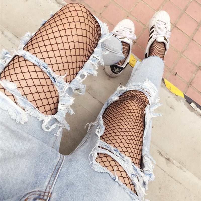 Fishnet Pantyhose Thin Stockings Mesh Nylon Tights