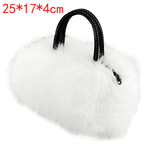 Faux Rabbit Fur bags Small Messenger Bag for Women Cross body Shoulder Strap Bag Winter