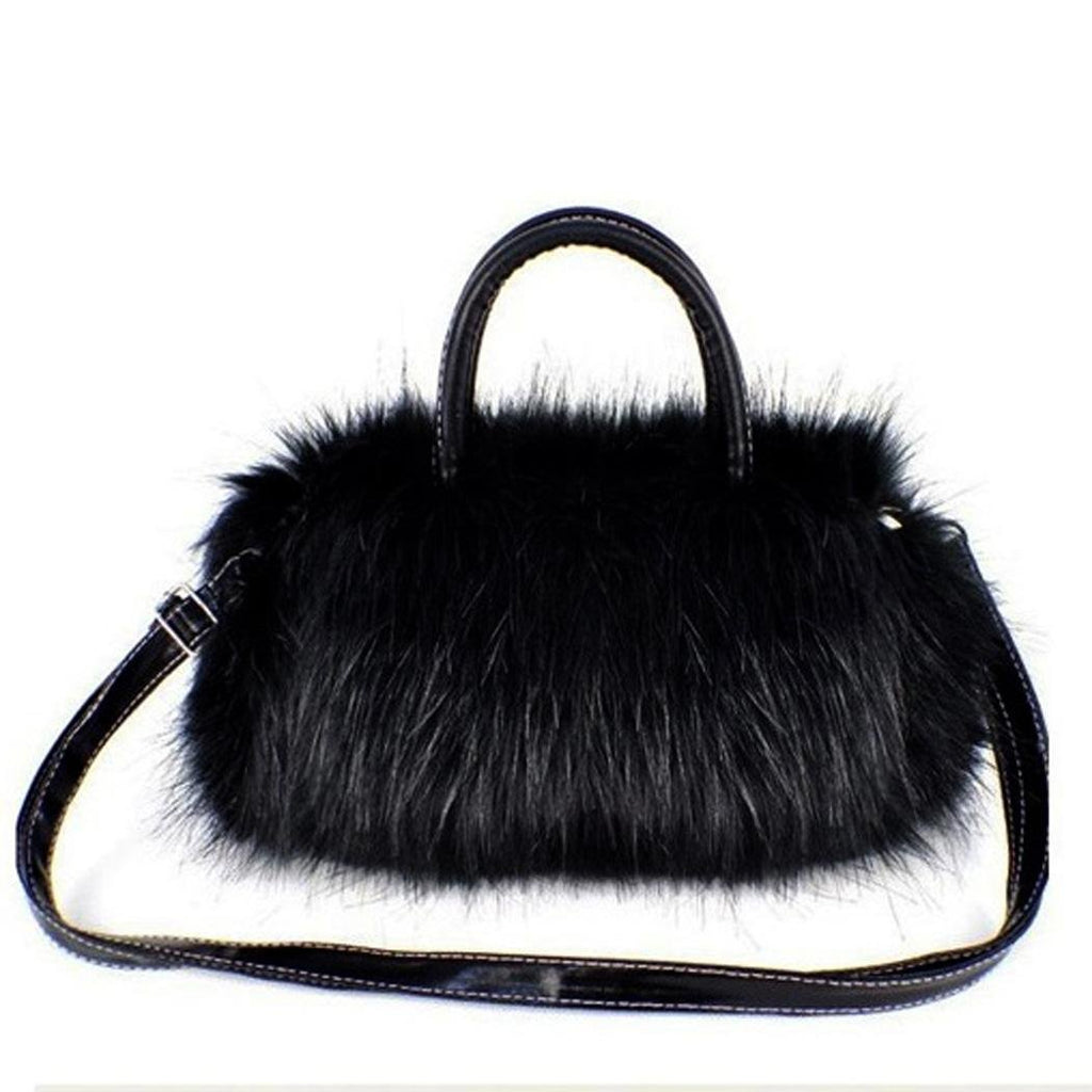 Faux Rabbit Fur bags Small Messenger Bag for Women Cross body Shoulder Strap Bag Winter