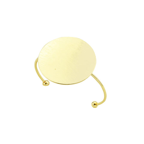 Image of Sunshine round cuff bracelet in 2 metals