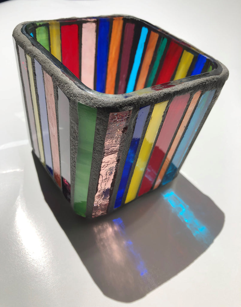 Sunset Mosaic Glass Votive