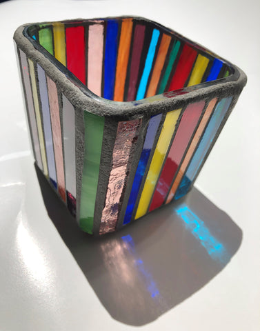 Image of Tulip Mosaic Glass Votive