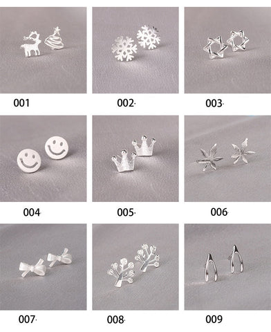 Image of Real 925 Sterling Silver Small Stud Earring