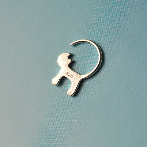 Image of Cat Momma Pure 925 silver Long Tail Cat Earrings