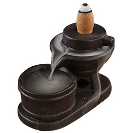 Image of Ceramic Lotus Flower Incense Burner Holder #21 Purple sand