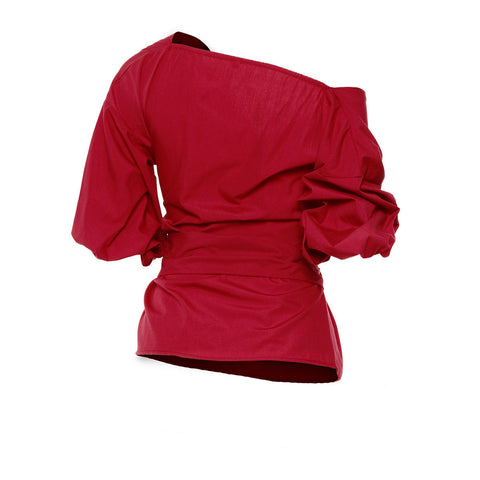 Image of Sexy V neck Off Shoulder Women Crossover Blouse