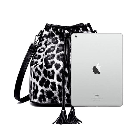 Image of Animal Print Drawstring Bucket