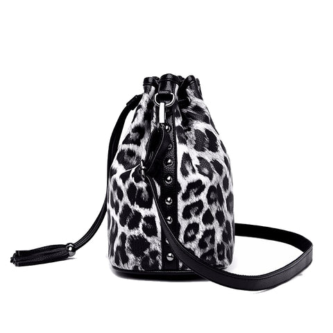 Image of Animal Print Drawstring Bucket