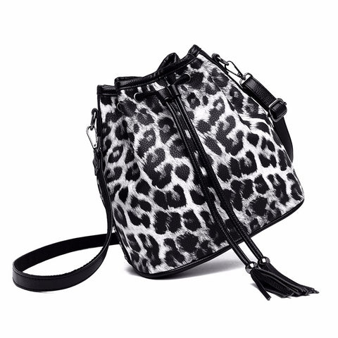 Image of Animal Print Drawstring Bucket