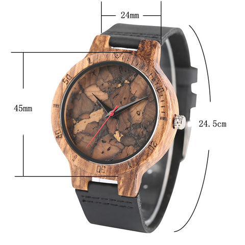 Image of Wood Watches for Men Vintage Handcrafted Wooden Male