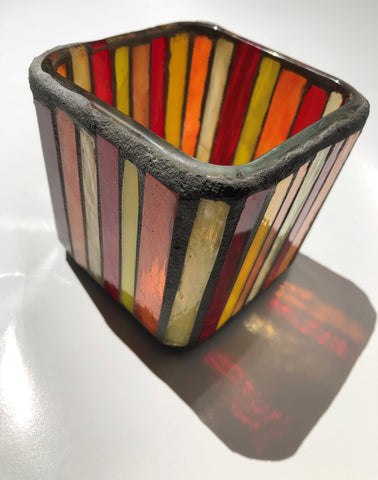 Image of Tulip Mosaic Glass Votive
