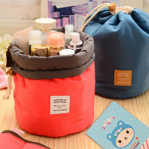 Image of Waterproof Cosmetic Bag Drawstring Makeup Bag Beauty Case