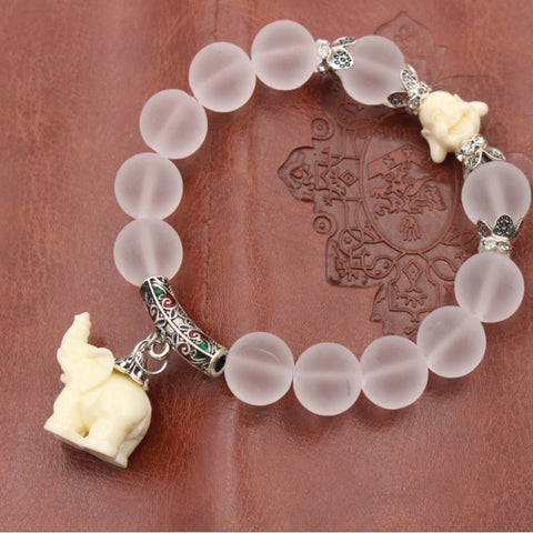 Image of Elephant bracelet for women smile Buddha charms handmade bracelet jewelry