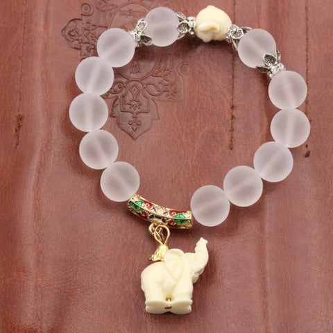 Image of Elephant bracelet for women smile Buddha charms handmade bracelet jewelry