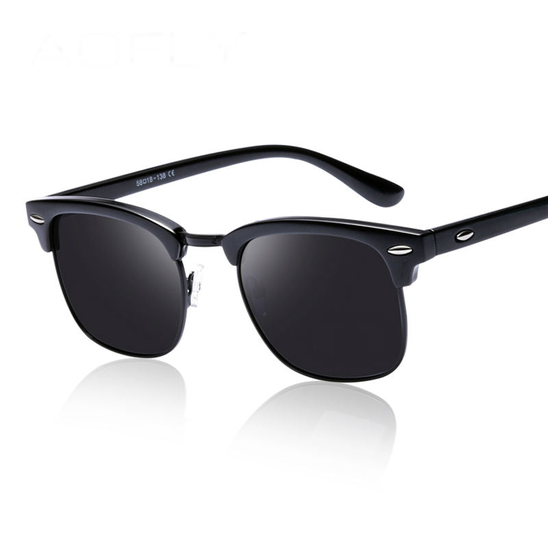 Classic Half Metal Polarized Sunglasses Men Women Brand Designer Glasses Mirror Sun Glasses Fashion