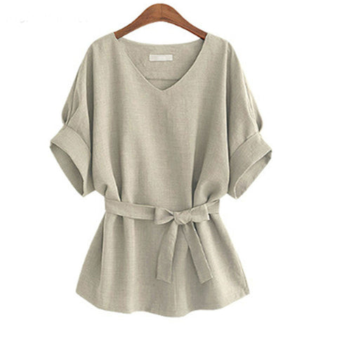 Image of Plus Size Blouse Linen Tunic sizes to 5XL