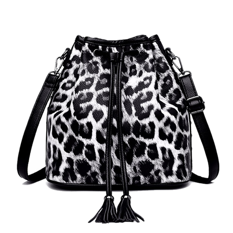 Image of Animal Print Drawstring Bucket