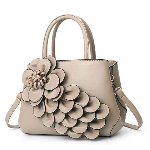 Image of Gorgeous Floral Leather Handbag or Purse with Shoulder or Crossbody strap
