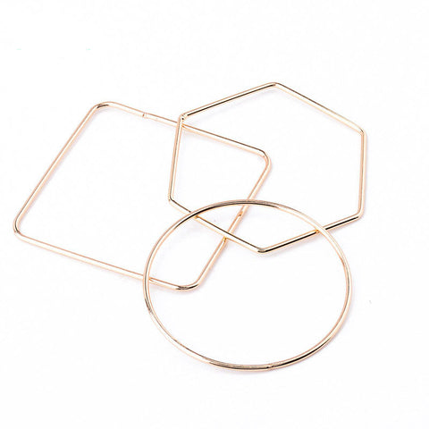 Image of Minimal Modern Jewelry Square/Round Geometric Bracelets & Bangles