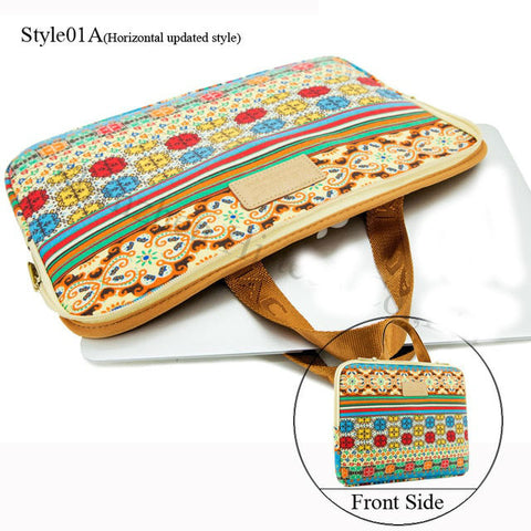 Image of Genuine Bohemia Laptop Bag National Style Shockproof Waterproof Laptop Sleeve Notebook Case For Macbook 10/11/12/13.3/14/15/17"