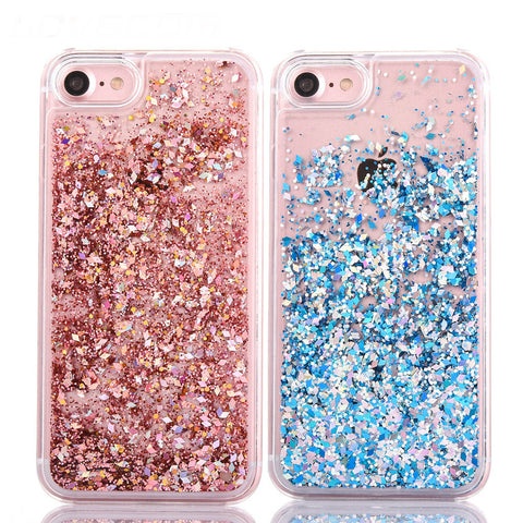 Image of LOVECOM Dynamic Liquid Glitter Colorful Paillette Sand Quicksand Hard Back Cover Phone Case For iPhone 6 6S 7 7 Plus