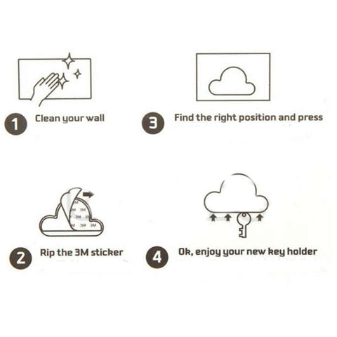 Image of Magnetic Cloud-Shaped Key Holder