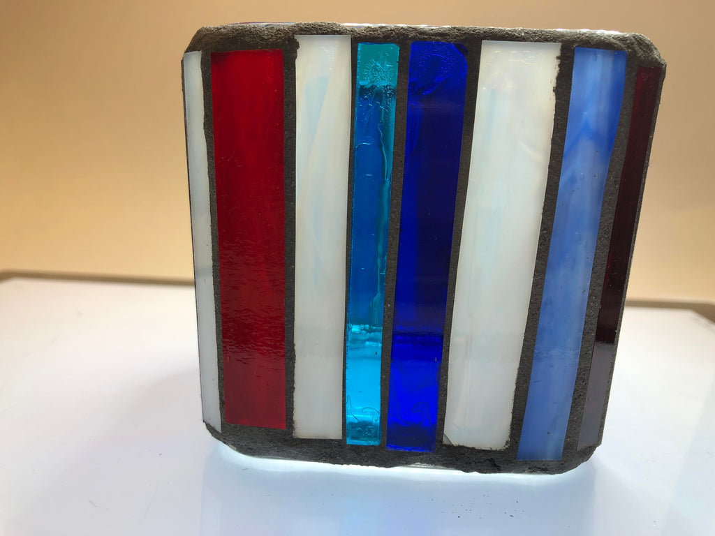 Sunset Mosaic Glass Votive