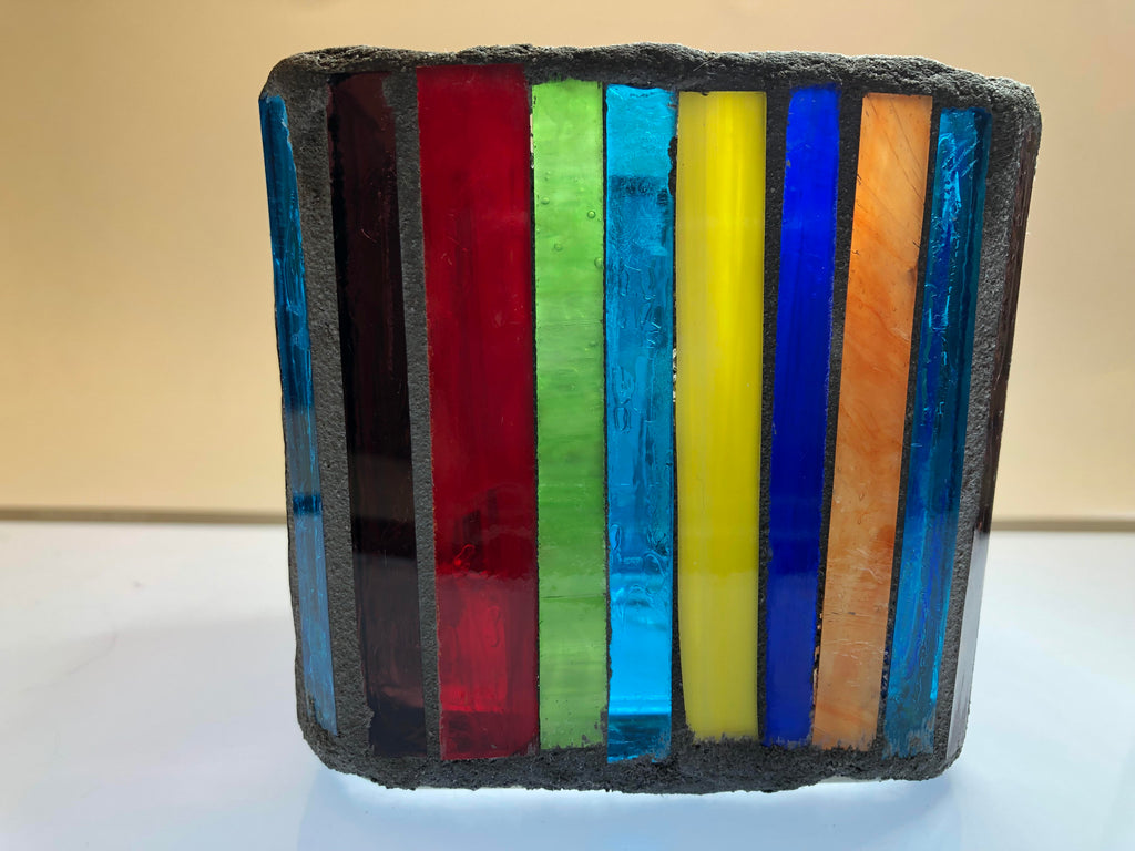 Sunset Mosaic Glass Votive