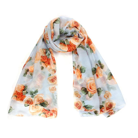 Image of Rose Scarf Womens 2016 Fashion Voile Long Stole Scarves Shawl Scarf Ladies