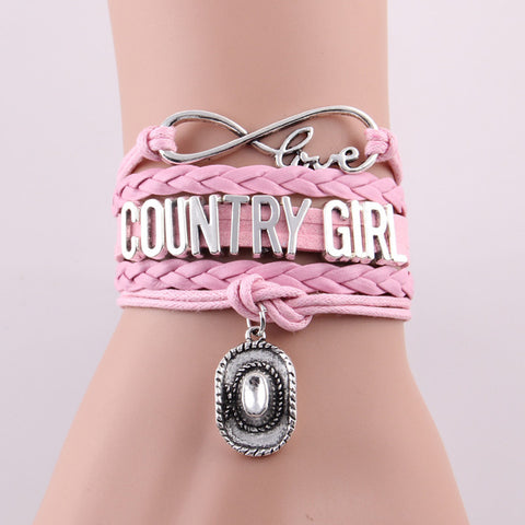 Image of FREE country girl bracelet cowboy hat charm bracelets & bangles (Just Pay Shipping)