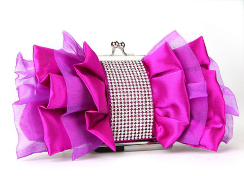 Image of Women handbags Women Clutch Wedding/bridal white/red Rhinestone silk satin Bag ladies evening/prom/shoulder/messenger bags