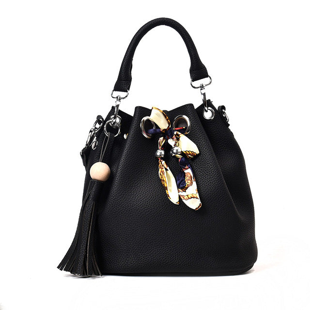 Clutch and Messenger Handbag set with tassel and Crossbody strap - Free Shipping