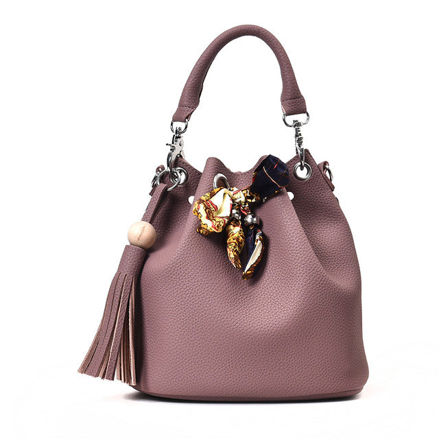 Clutch and Messenger Handbag set with tassel and Crossbody strap - Free Shipping