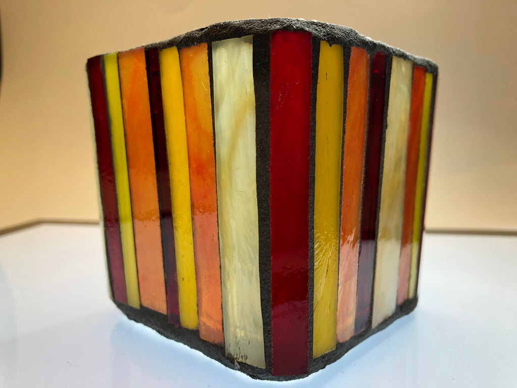 Sunset Mosaic Glass Votive