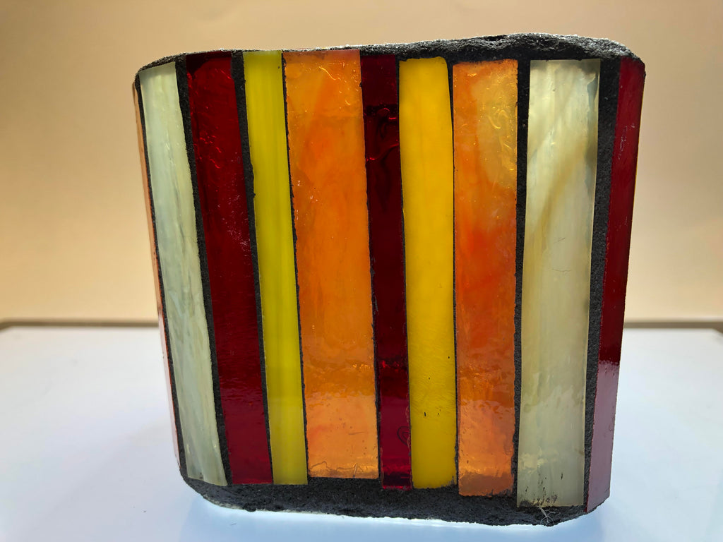 Sunset Mosaic Glass Votive
